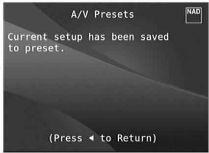NAD T758 V3 - FONCTIONNEMENT DUT 758 - MENU DE CONFIGURATION - 2