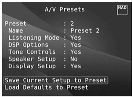 NAD T758 V3 - FONCTIONNEMENT DUT 758 - MENU DE CONFIGURATION - 8