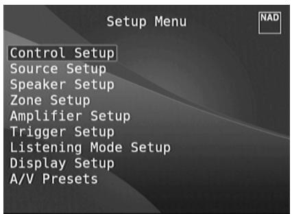 NAD T758 V3 - FONCTIONNEMENT DUT 758 - MENU DE CONFIGURATION - 7
