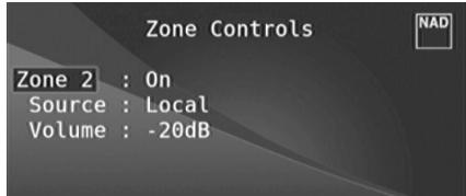 NAD T758 V3 - ZONE CONTROLS (COMMANDES DE ZONES) - 1