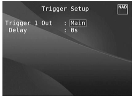 NAD T758 V3 - TRIGGER SETUP (CONFIGURATION DES ASSERVISSEMENTS) - 1