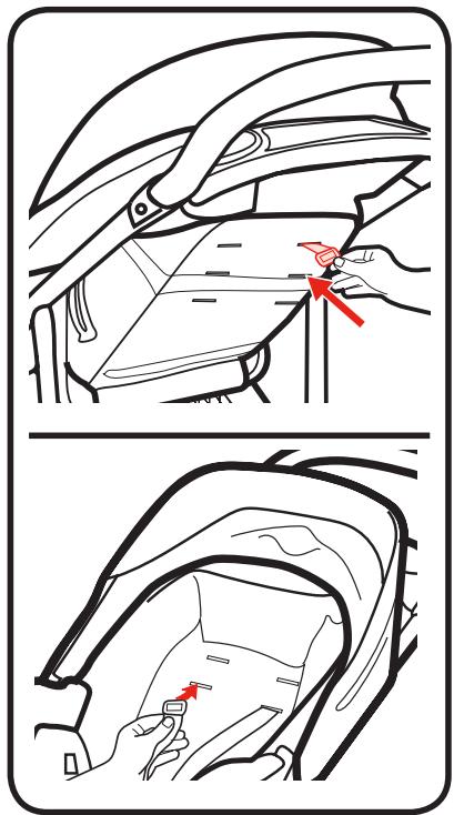GRACO LITERIDER LX - Adjusting Shoulder Harness Position • Réglage de la position du harnais d'épaules • Ajustar la posición del arnés para los+hombres - 2