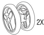 GRACO LITERIDER LX - 3-D Front Wheels • Roublettes avant • Las ruedas delanteras - 1