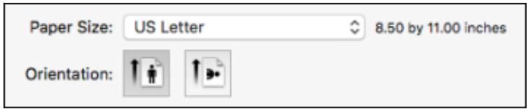 EPSON WORKFORCE WF-2850DWF - Selecting Page Setup Settings - Mac - 1