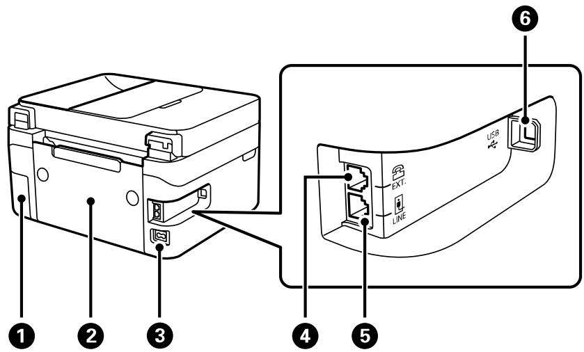 EPSON WORKFORCE WF-2850DWF - Product Parts - Back - 1
