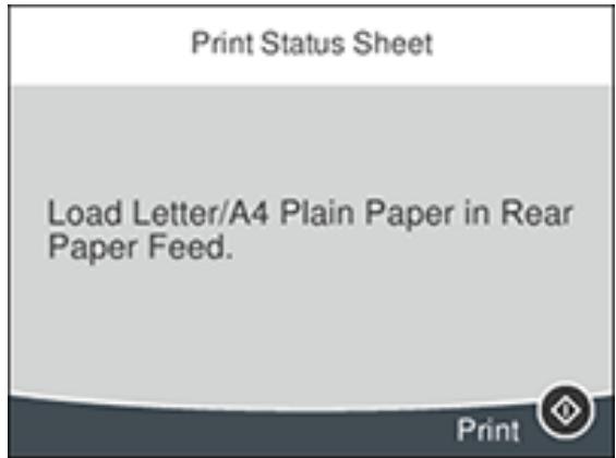 EPSON WORKFORCE WF-2850DWF - Printing a Network Status Sheet - 1