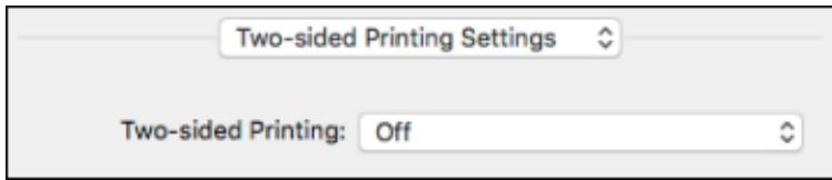 EPSON WORKFORCE WF-2850DWF - Selecting Double-sided Printing Settings - Mac - 1