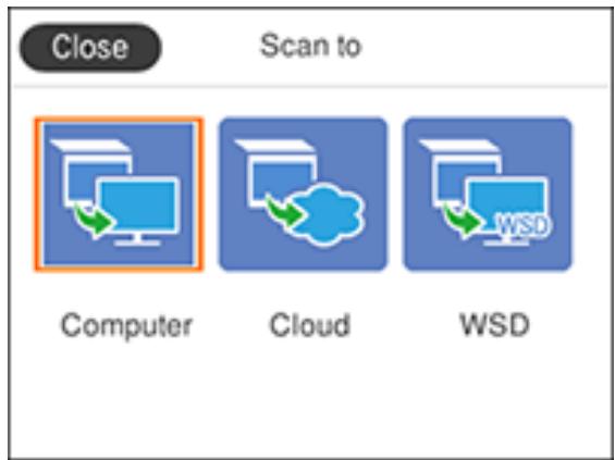 EPSON WORKFORCE WF-2850DWF - Starting a Scan Using the Product Control Panel - 1
