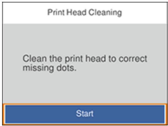 EPSON WORKFORCE WF-2850DWF - Cleaning the Print Head Using the Product Control Panel - 1
