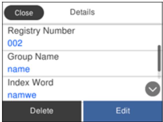 EPSON WORKFORCE WF-2850DWF - Editing or Deleting a Contact Group - 2