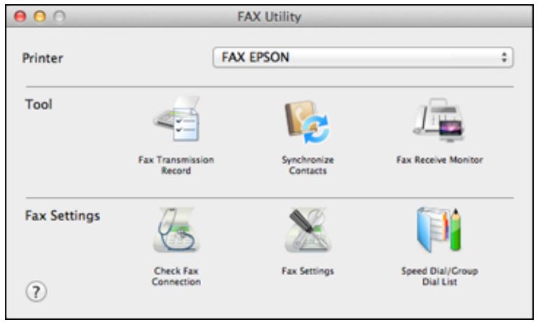 EPSON WORKFORCE WF-2850DWF - Setting Up Speed/Group Dial Lists Using the Fax Utility - Mac - 1