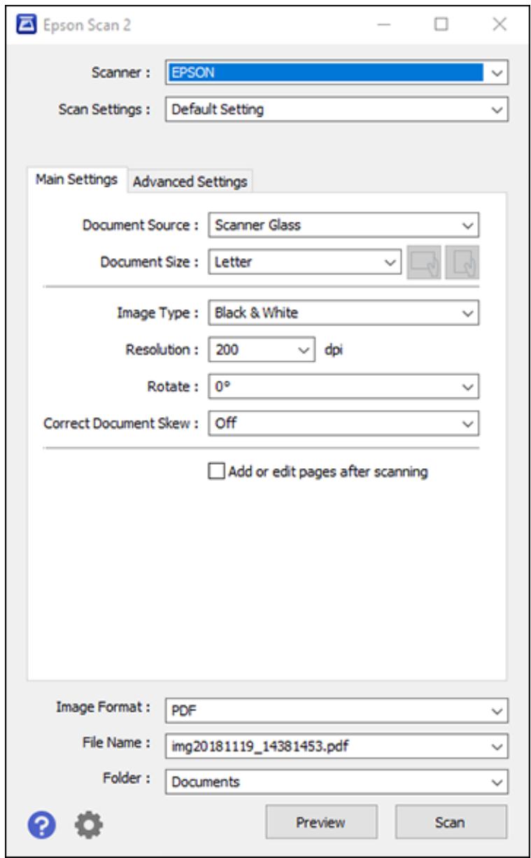 EPSON WORKFORCE WF-2850DWF - Starting a Scan from a Scanning Program - 1