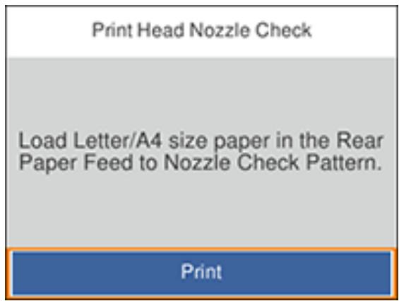 EPSON WORKFORCE WF-2850DWF - Checking the Nozzles Using the Product Control Panel - 1