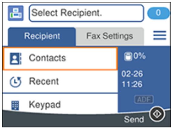 EPSON WORKFORCE WF-2850DWF - Creating a Contact Group - 1