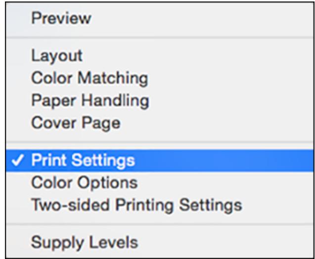 EPSON WORKFORCE WF-2850DWF - Selecting Basic Print Settings - Mac - 3