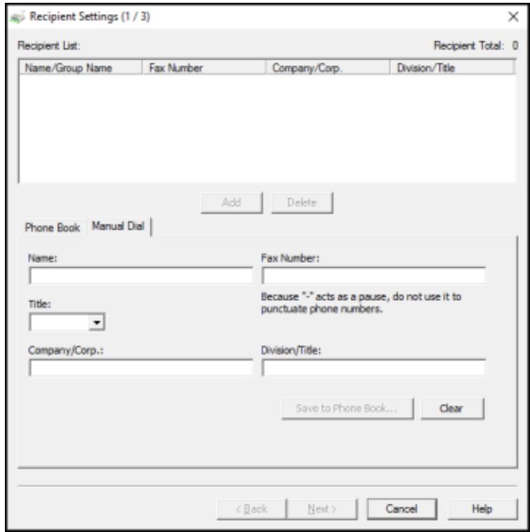 EPSON WORKFORCE WF-2850DWF - Sending Faxes Using the Fax Utility - Windows - 3