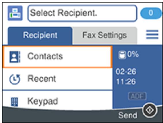 EPSON WORKFORCE WF-2850DWF - Editing or Deleting a Contact - 1
