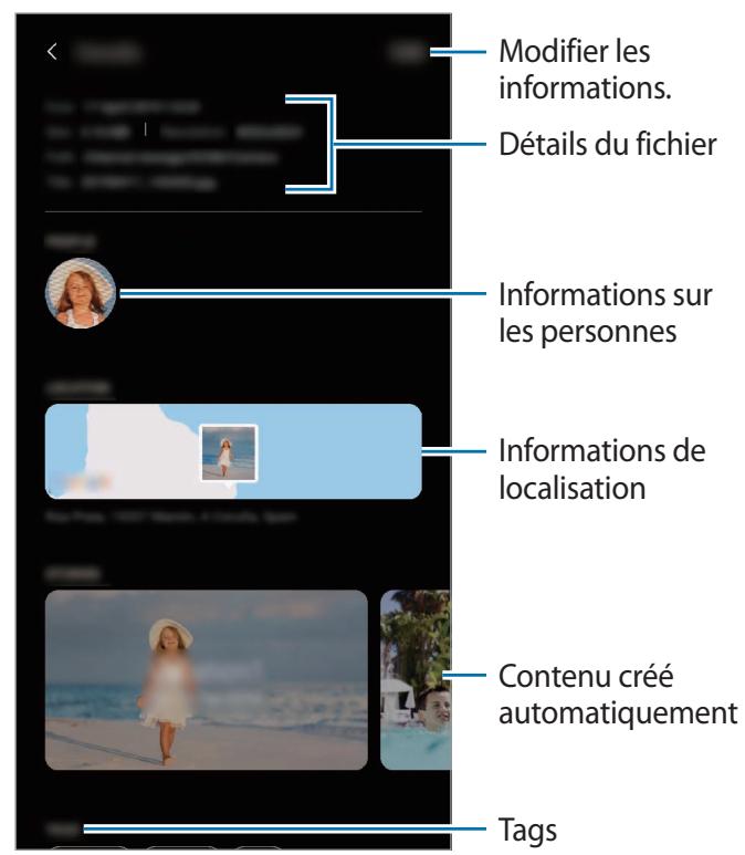 SAMSUNG GALAXY NOTE 10 - Afficher les détails des images et des vidés - 2