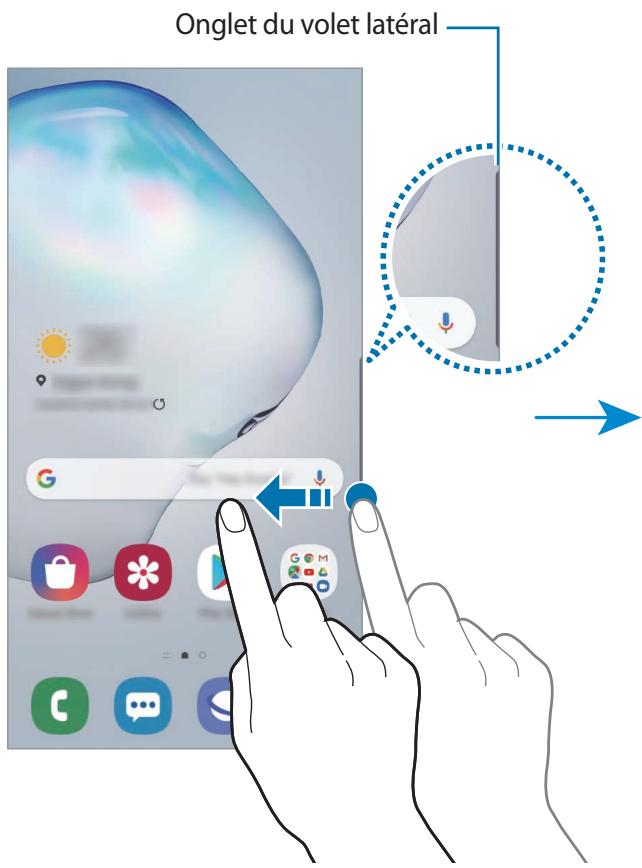 SAMSUNG GALAXY NOTE 10 - Utiliser les volets latéraux - 1