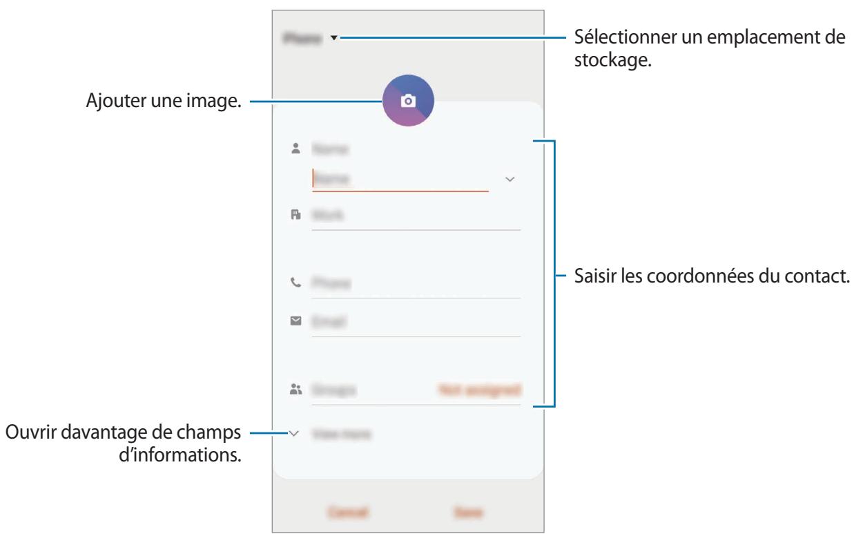 SAMSUNG GALAXY NOTE 10 - Créer un nouveau contact - 1