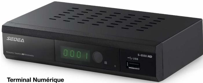 SEDEA Récopier Satellite HD Antenna 0001 S-6550 HD USB Terminal Numérique