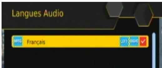 Langues Audio MPEG Français OFF RIGHT ✓
