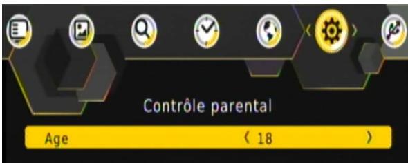 Contrôle parental Age < 18 >