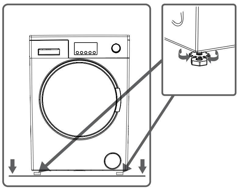 WALTHAM WTD7PACF1 - CHAPITRE -3 : INSTALLATION DE VOTRE LAVE LINGE (RETRAIT DES VIS DE BRIDAGE TRANSPORT) - 2