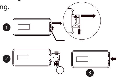 QLIMA LK2035 - HOE DE BATTERIJ VAN DE AFSTANDSBEDIENING TE VERVANGEN - 1