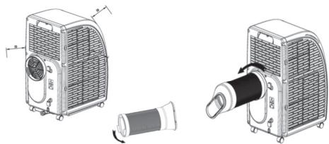 TAURUS HOME AC 293 - Montage de la gaine d'évacuation : - 1