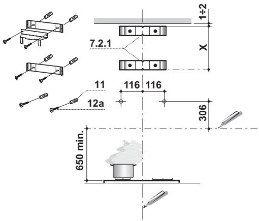 FRANKE FTC612 - Duvarin Delinmesi ve Braketlerin Sabitlenmesi - 1