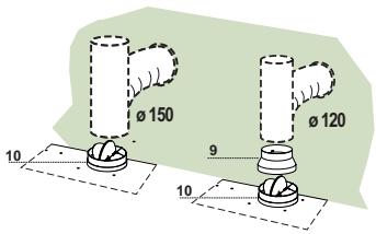 FABER TALIKA CT - Conexión mediante tubo de Ø 120 - 1