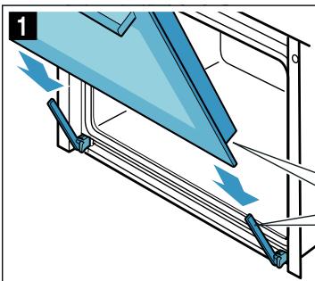BOSCH HBA573BV0 - Accrocher la porte de l'appareil - 1