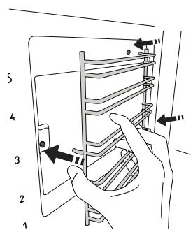 HOTPOINT FA3544CIXHA - ENLEVER ET REPLACER LES SUPPORTS DE GRILLE - 3