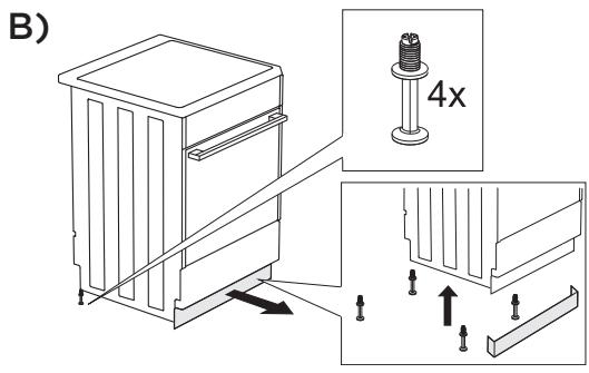 GORENJE GI6130WC - Mise en PLACE de l'appareil (sur certains modèles) - 4