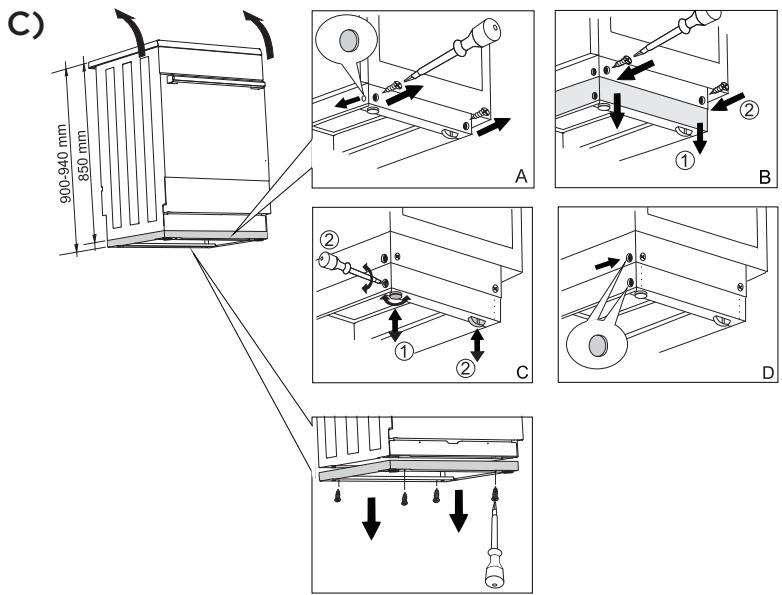 GORENJE GI6130WC - Mise en PLACE de l'appareil (sur certains modèles) - 5