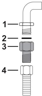 SMEG C95GMCA9-1 - Raccordement avec un tuyau flexible en acier à raccord conique - 1