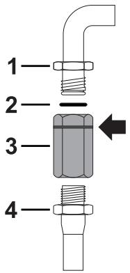 SMEG C95GMCA9-1 - Raccordement avec un tuyau flexible en acier avec un raccord à baionnette - 1