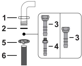 SMEG C95GMCA9-1 - Raccordement avec un tuyau en caoutchouc - 4