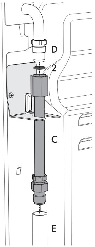 SMEG C95GMCA9-1 - Rallonge de raccord de gaz (seulement pour les modèles à pyrolyse) - 3