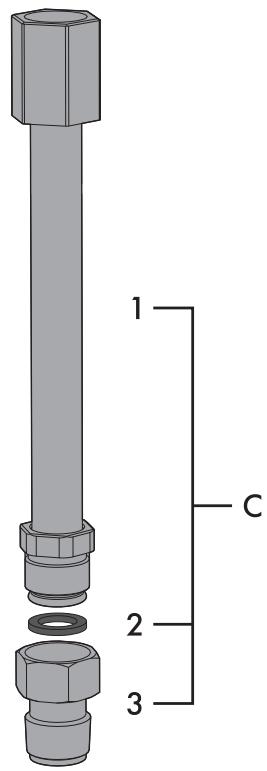 SMEG C95GMCA9-1 - Rallonge de raccord de gaz (seulement pour les modèles à pyrolyse) - 2