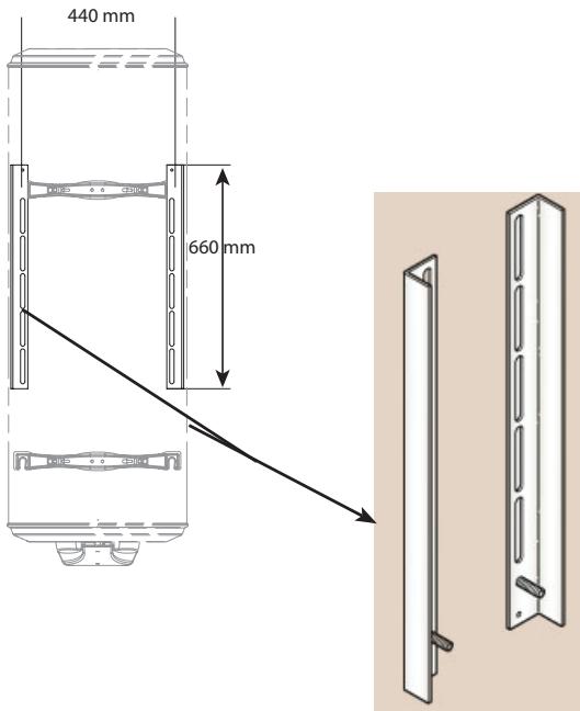 ATLANTIC CALYPSO SPLIT INVERTER - Universelle bevestigingssteunen voor verticale wandmodellen - 1