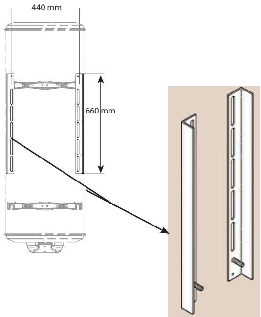 ATLANTIC CALYPSO SPLIT INVERTER - Universal mounting bracket for vertical wall-mounted model - 1