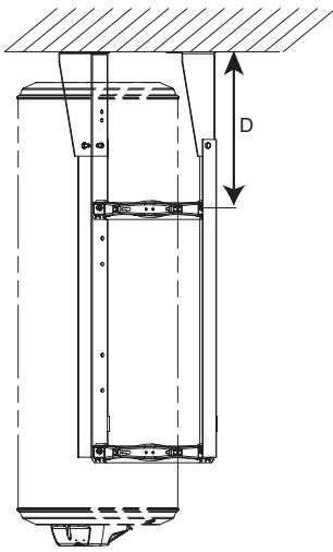 ATLANTIC CALYPSO SPLIT INVERTER - Bevestigingsset voor het plafond voor verticale wandmodellen - 1