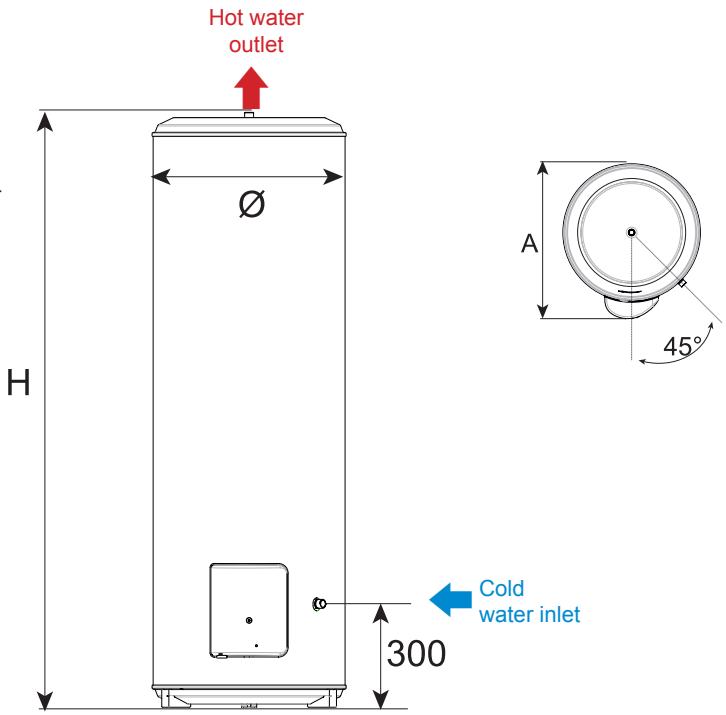 ATLANTIC CALYPSO SPLIT INVERTER - Vertical water heater on pedestal (VS) - 1