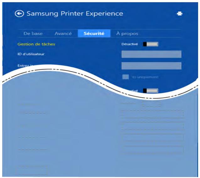 SAMSUNG PROXPRESS SL-M3825ND - Onglet Sécurité - 2