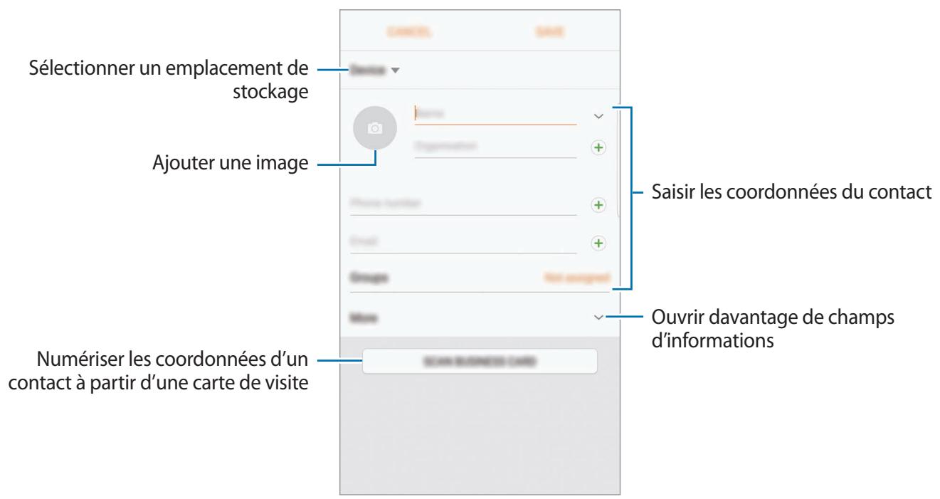SAMSUNG GALAXY XCOVER 4S - Saisissez les coordonnées du contact. - 1