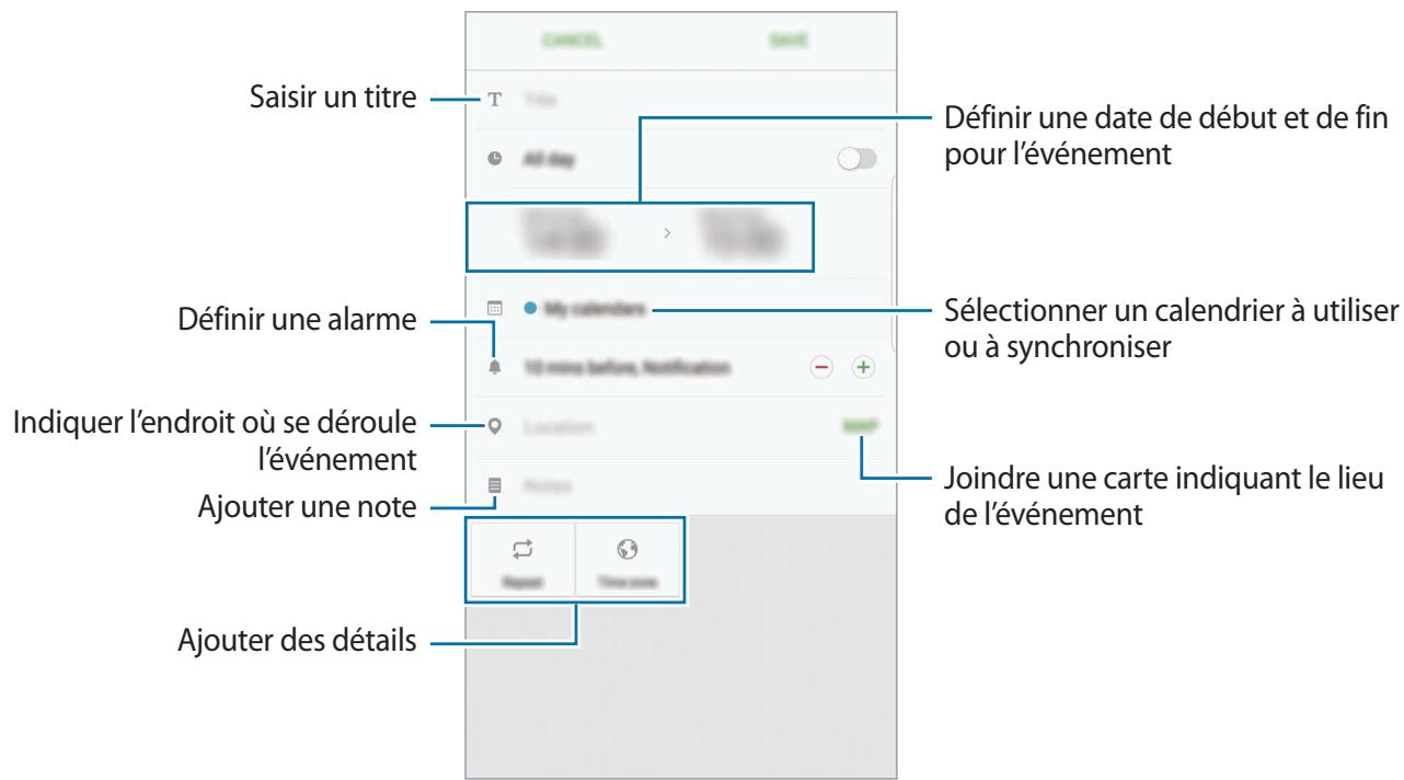 SAMSUNG GALAXY XCOVER 4S - Créer des événements - 1