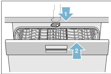 SIEMENS SN26M885FF - Pour activer la protection enfants, procédez comme ceci (verrouillage de porte) : - 1