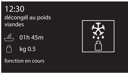 12:30 décongél au poids viandes 01h 45m kg 0.5 fonction en cours